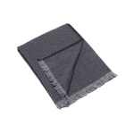 Navy Two - Tone Merino Wool Throw - Faire Living