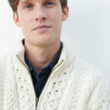 Pure Merino Ballycroy Aran Quarter Zip Sweater