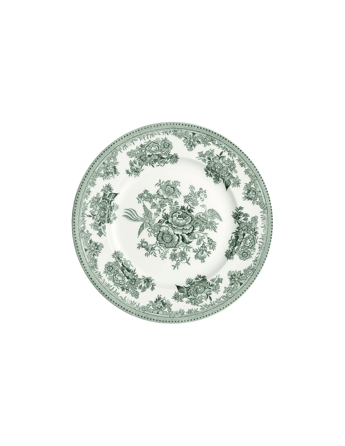 Dark Green Asiatic Pheasants Medium Plate - Faire Living