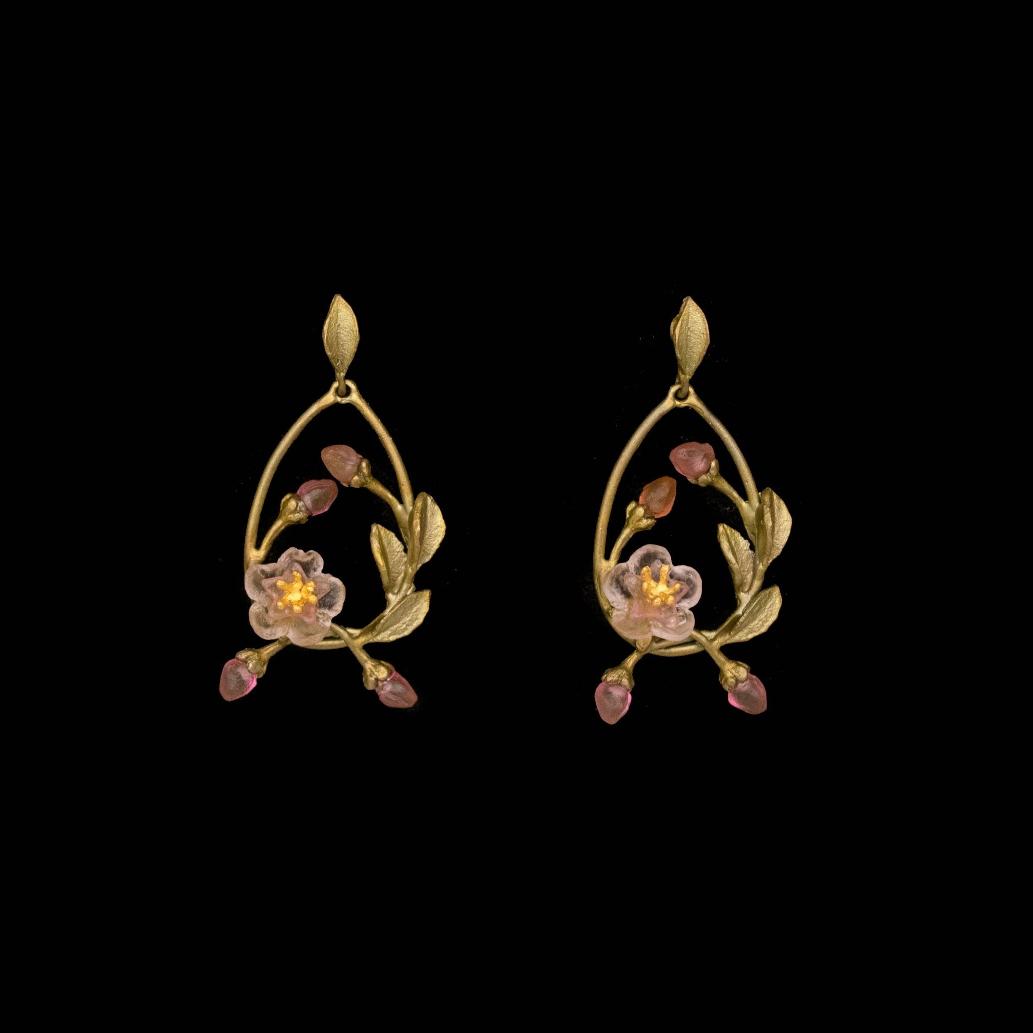 Peach Blossom Oval Drop Earrings - Faire Living