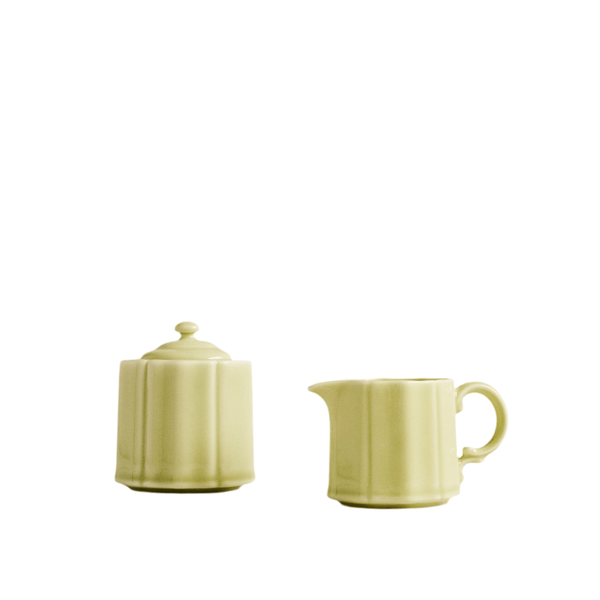 Green Japanese Porcelain Cream & Sugar Set - Faire Living