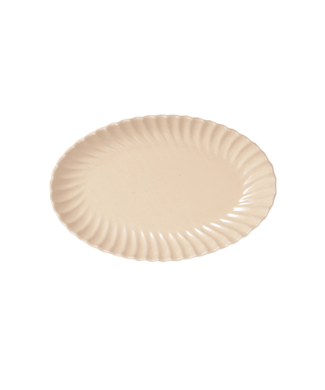 Scalloped Japanese Pottery Oval Serving Platter - Faire Living