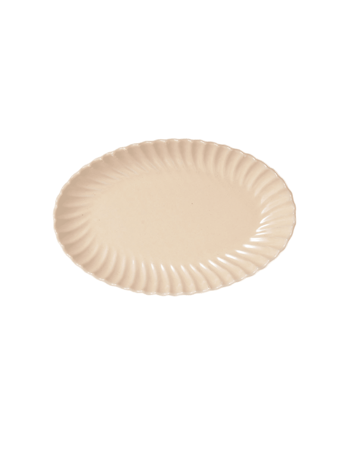 Scalloped Japanese Pottery Oval Serving Platter - Faire Living