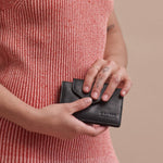 Harmonica Leather Wallet in Black - Faire Living