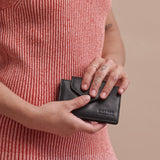 Harmonica Leather Wallet in Black - Faire Living