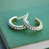 Venus Pearl Hoop Earrings