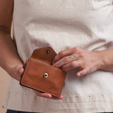 Harmonica Leather Wallet in Cognac - Faire Living