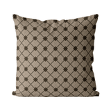 Brown Diamond Cotton Linen Pillow Cover - Faire Living