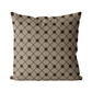 Brown Diamond Cotton Linen Pillow Cover - Faire Living