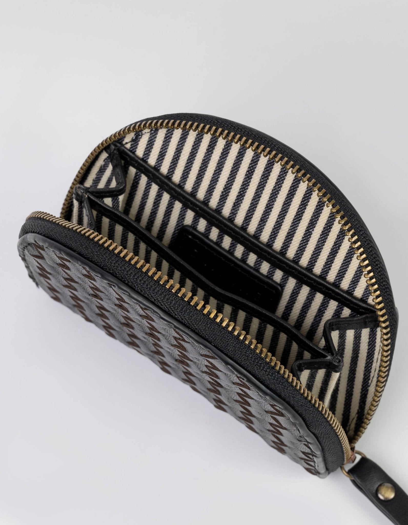 Laura Leather Coin Purse in Black - Faire Living