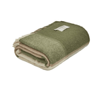 59"x72" Olive Block Check Pure Scottish Wool Throw - Faire Living