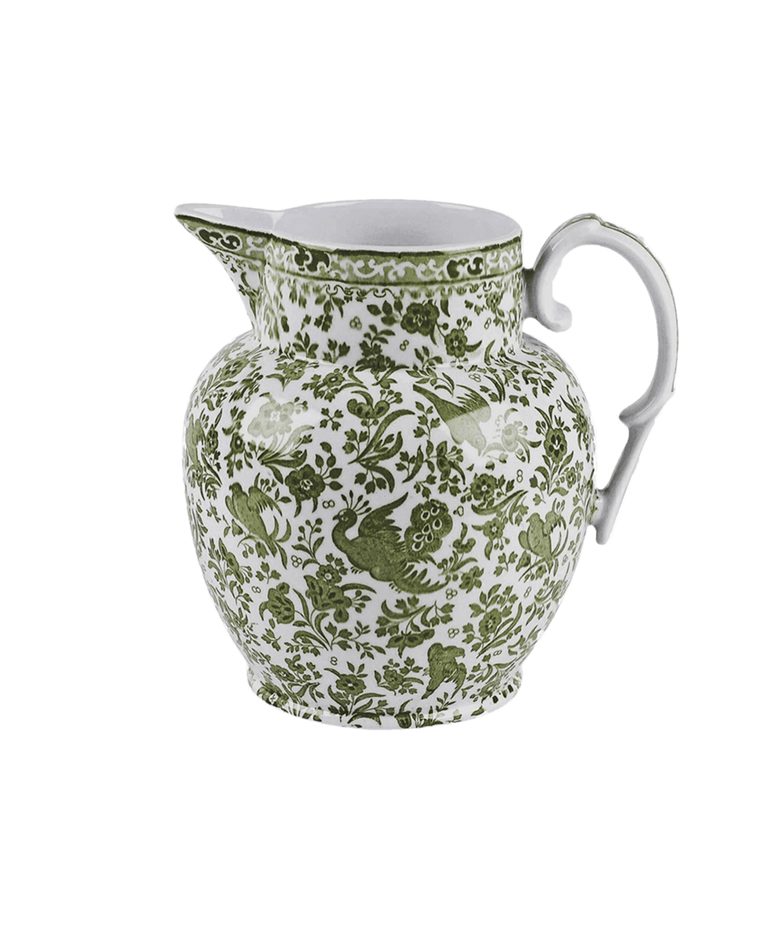 Green Regal Peacock Large Etruscan Jug - Faire Living