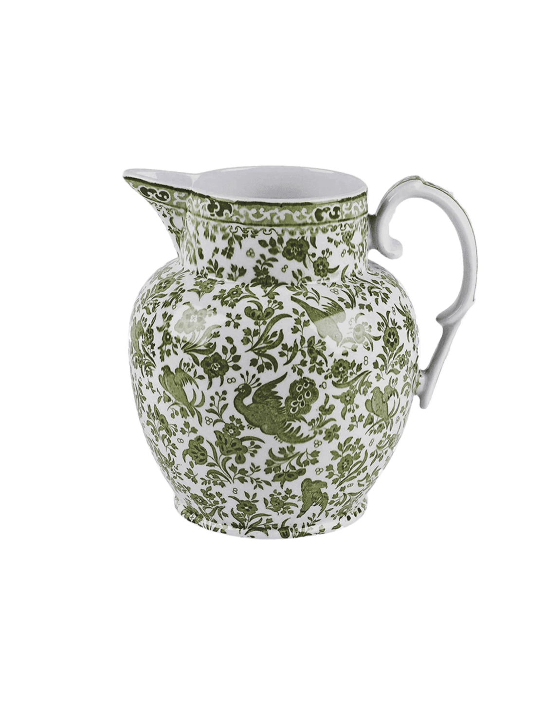 Green Regal Peacock Large Etruscan Jug - Faire Living