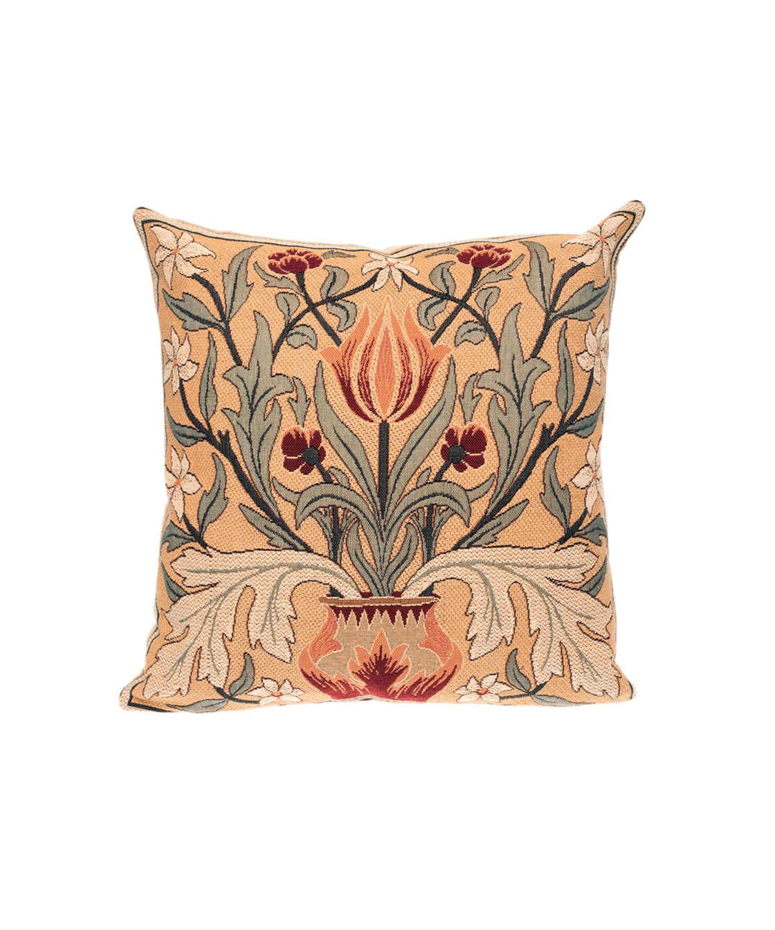 Blush Floral Cotton Jacquard Woven Pillow Cover - Faire Living