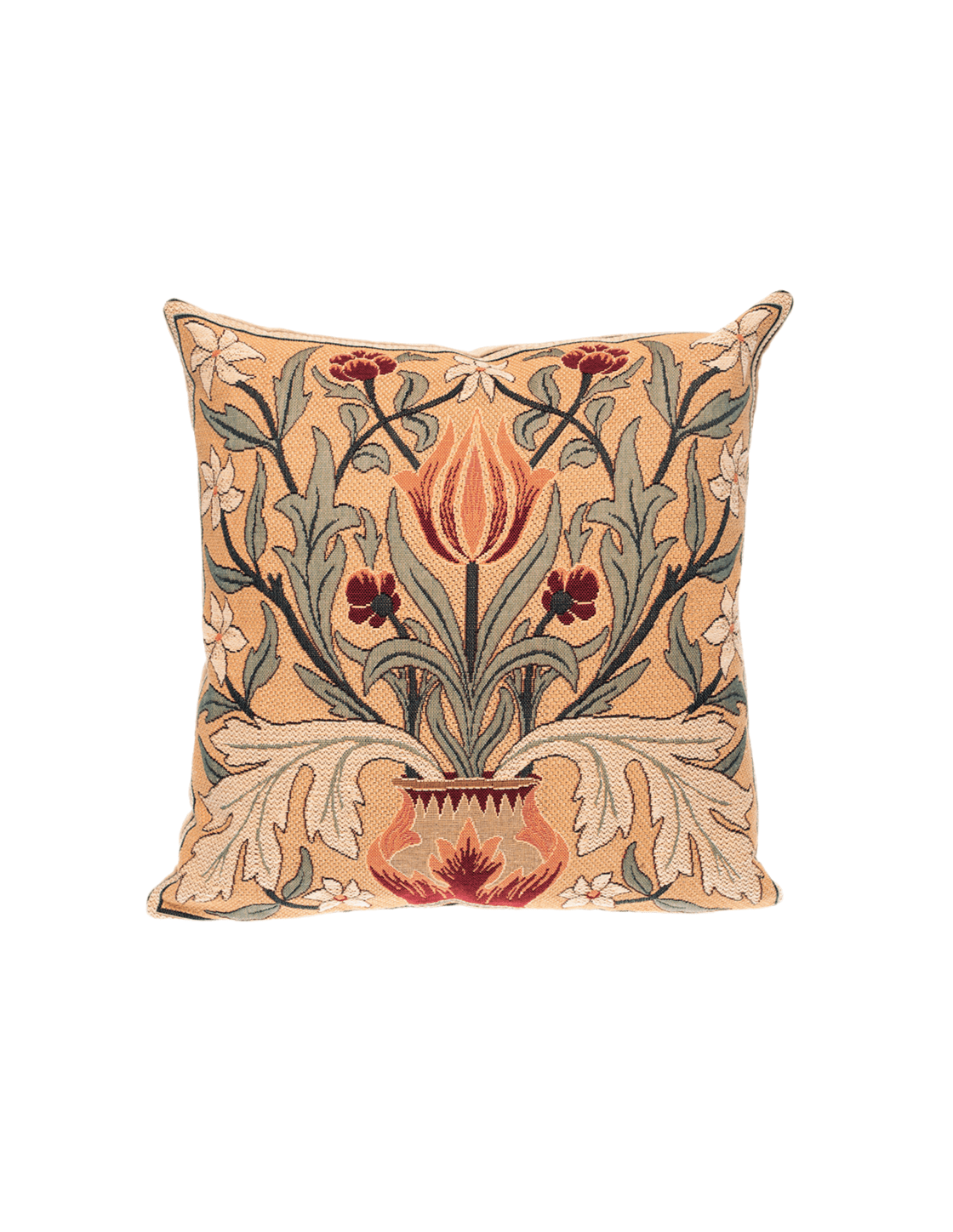 Blush Floral Cotton Jacquard Woven Pillow Cover - Faire Living