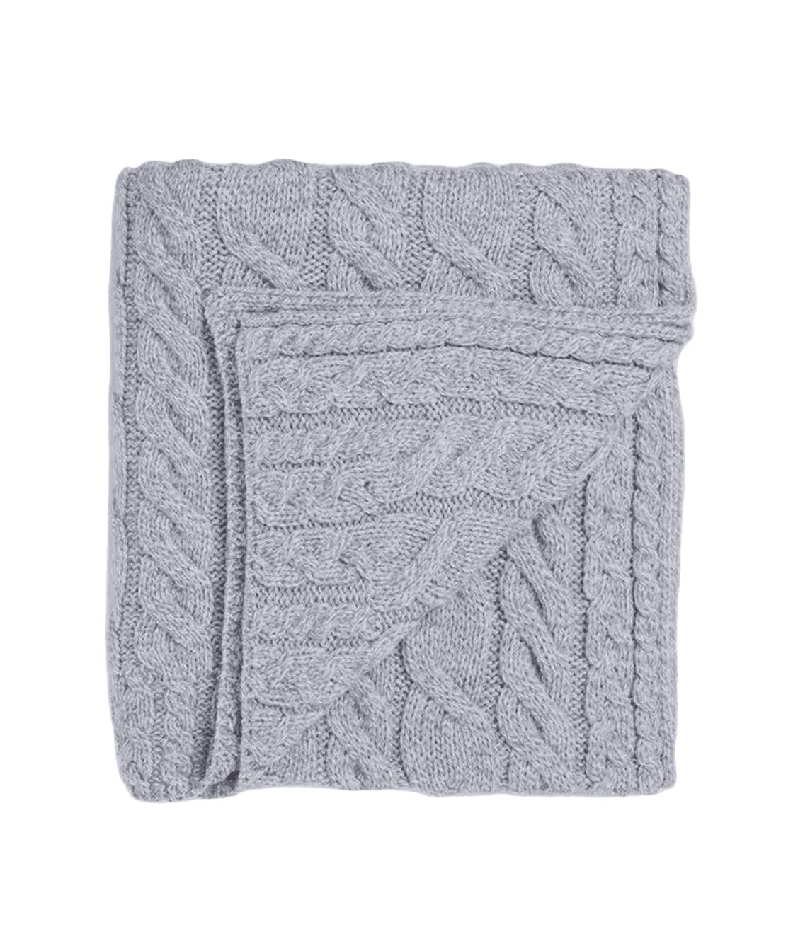 Irish Knit Aran Cable Throw in Oat - Faire Living
