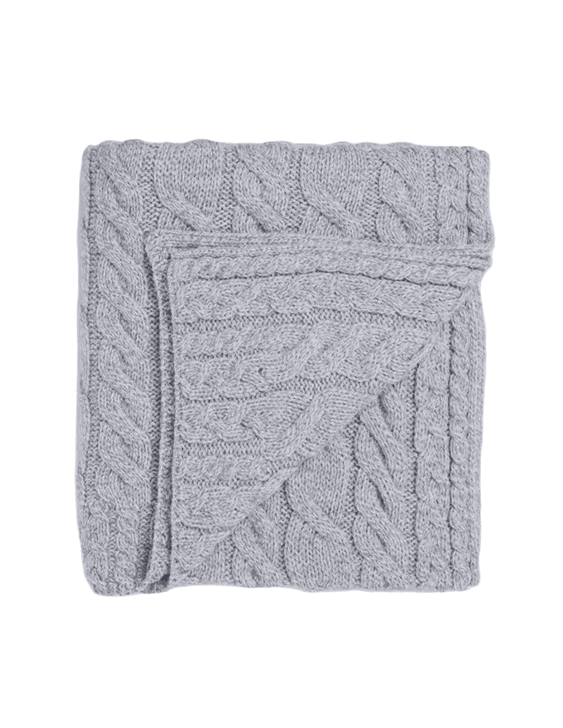 Irish Knit Aran Cable Throw in Oat - Faire Living