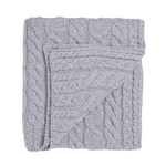 Irish Knit Aran Cable Throw in Oat - Faire Living