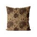 Chocolate Floral Cushion Cover | Organic Cotton Linen - Faire Living