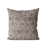 Lyra Pillow Cover | Vintage Style Floral Pillow Cover: 20” x 20” / Printed Back