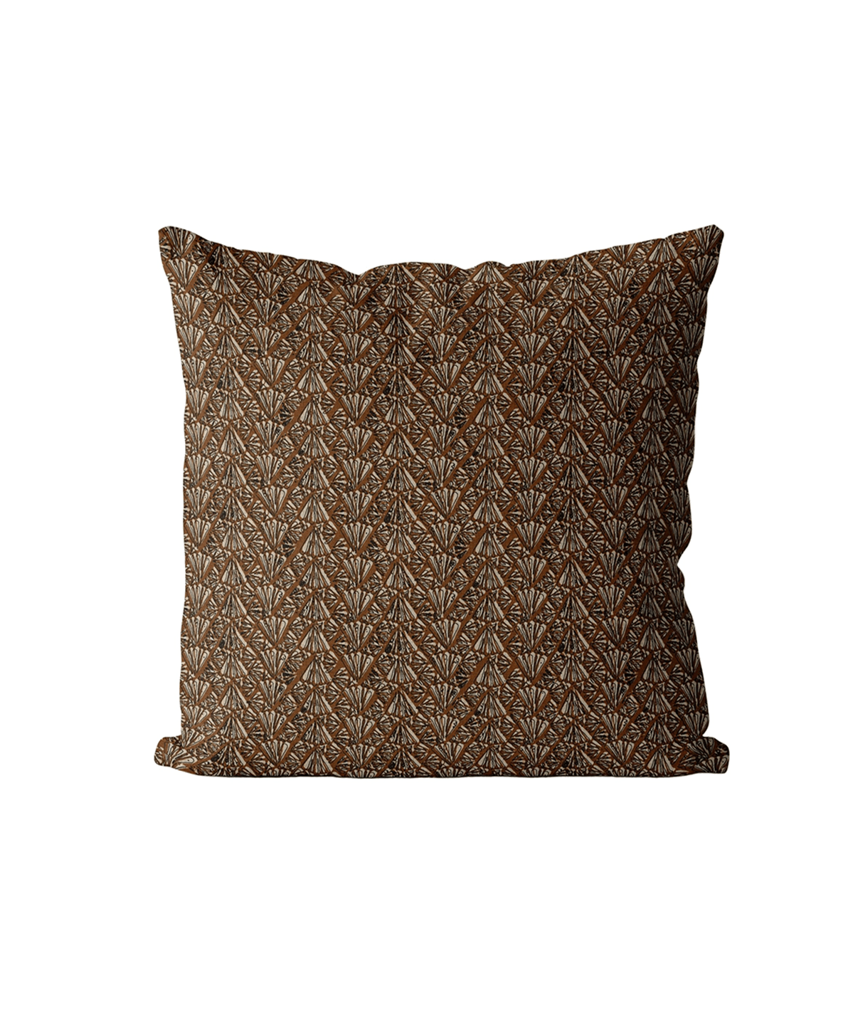 Rust Geometric Cushion Cover | Organic Cotton Linen - Faire Living
