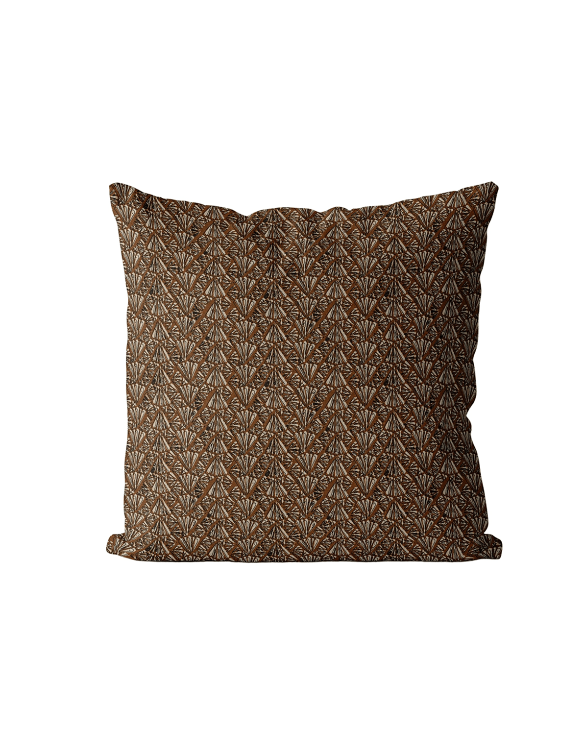 Rust Geometric Cushion Cover | Organic Cotton Linen - Faire Living