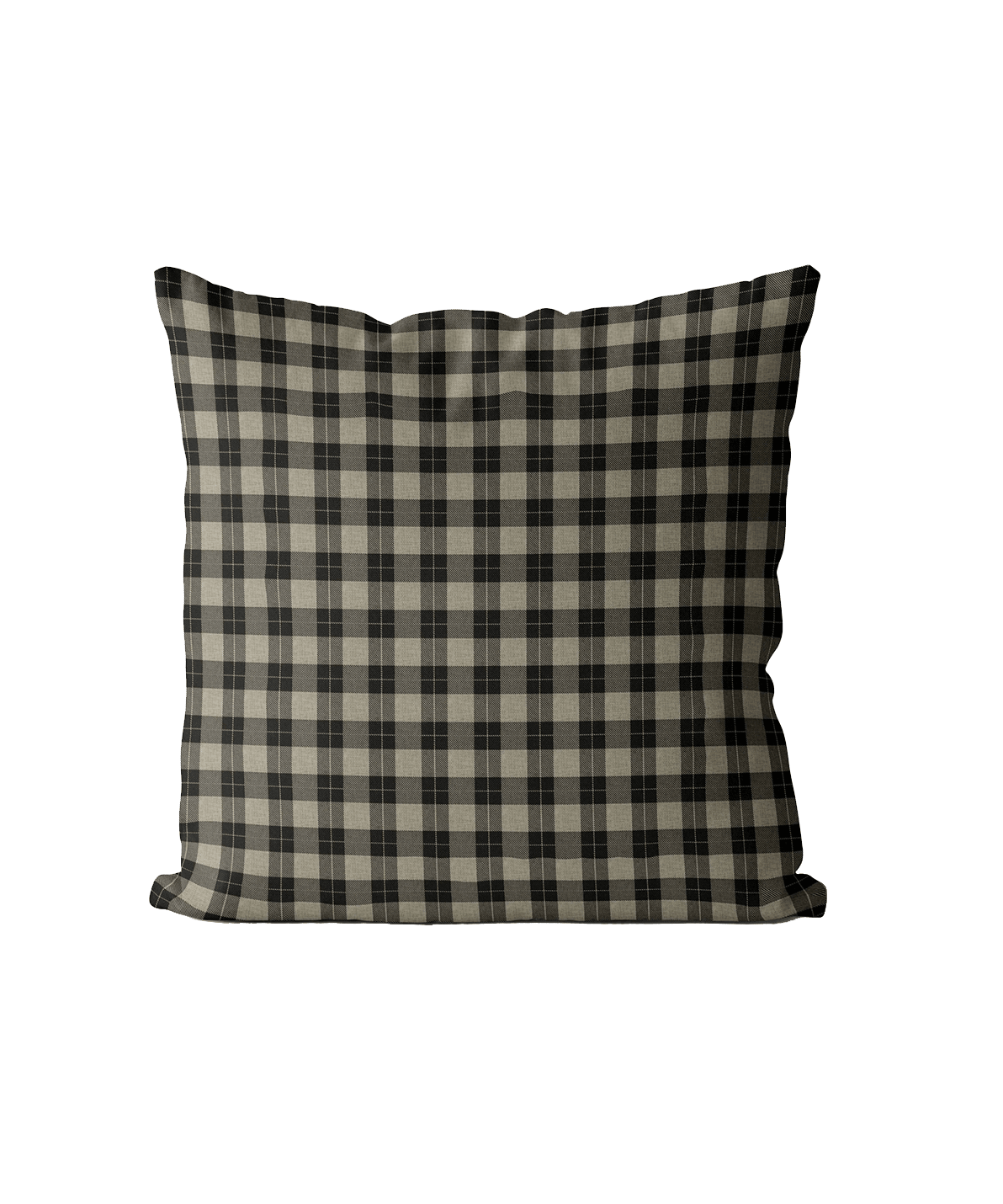 Black Gingham Cushion Cover | Organic Cotton Linen - Faire Living