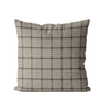 Taupe Check Cushion Cover | Organic Cotton Linen - Faire Living