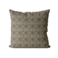 Greige Floral Cushion Cover | Organic Cotton Linen - Faire Living