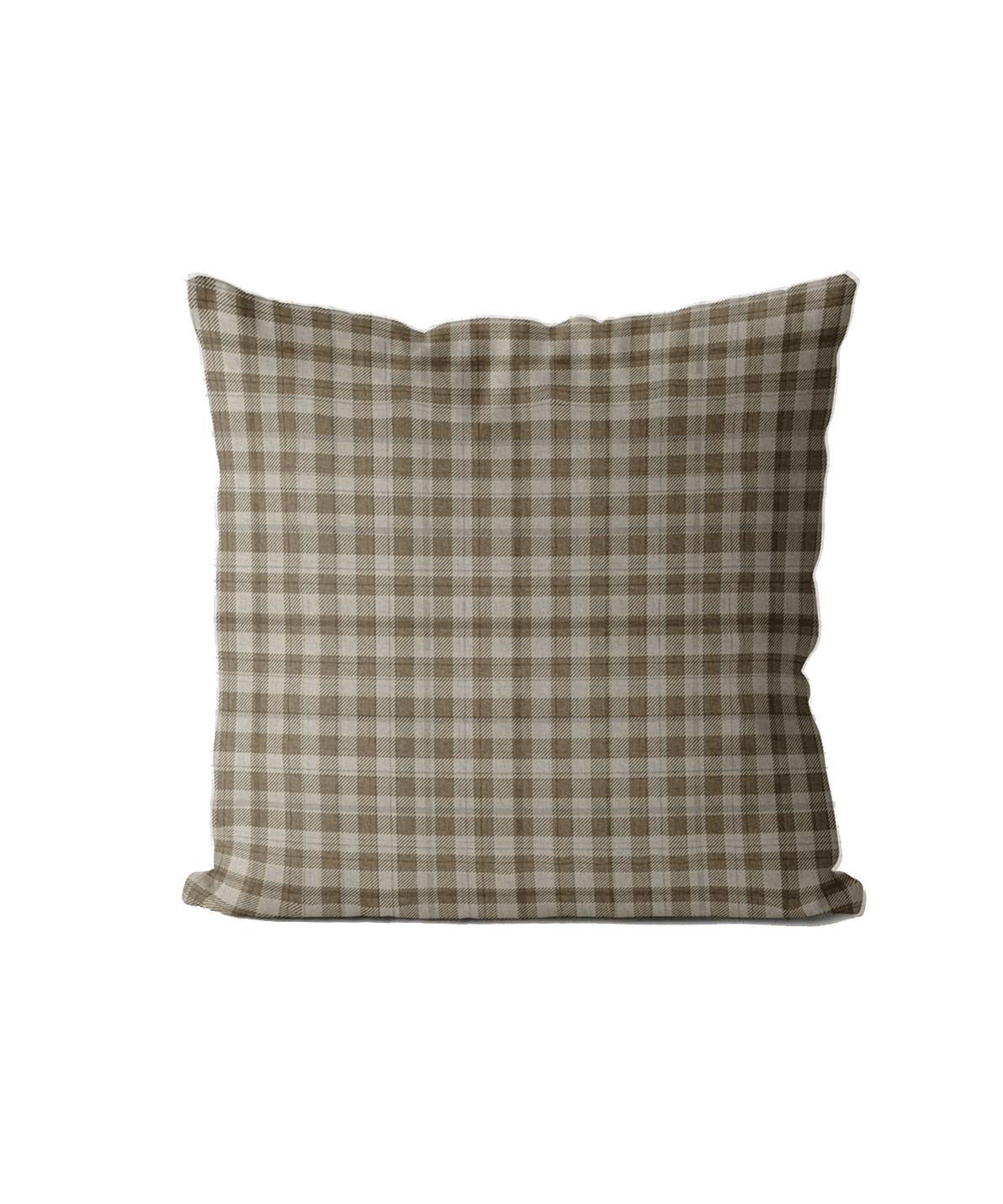 Beige Gingham Cushion Cover | Organic Cotton Linen - Faire Living