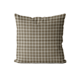 Beige Gingham Cushion Cover | Organic Cotton Linen - Faire Living