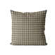Beige Gingham Cushion Cover | Organic Cotton Linen - Faire Living