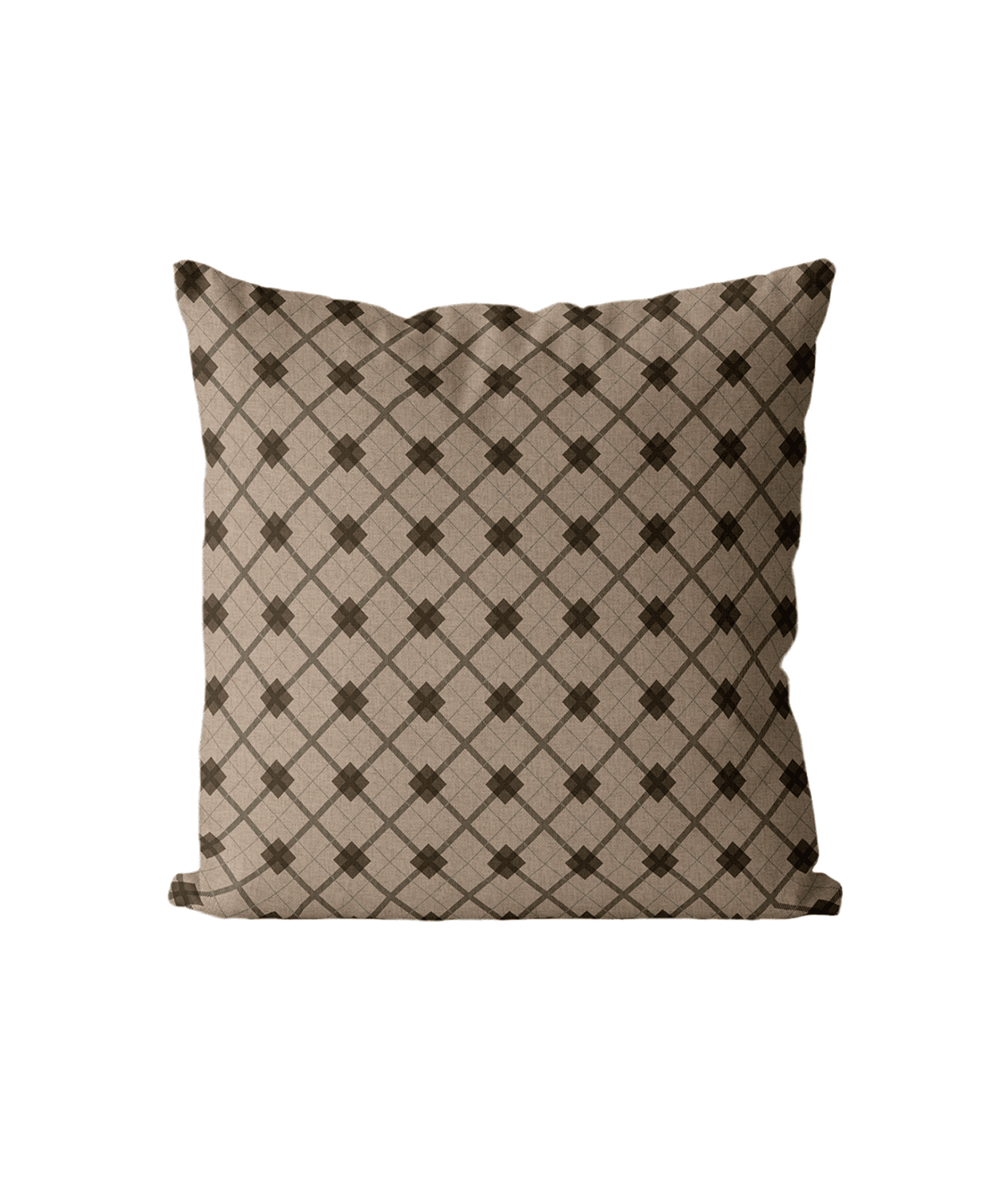 Chocolate Diamond Cushion Cover | Organic Cotton Linen - Faire Living