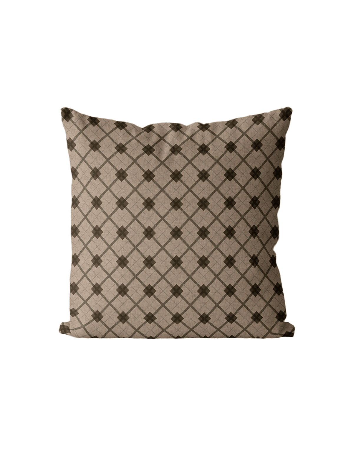 Chocolate Diamond Cushion Cover | Organic Cotton Linen - Faire Living