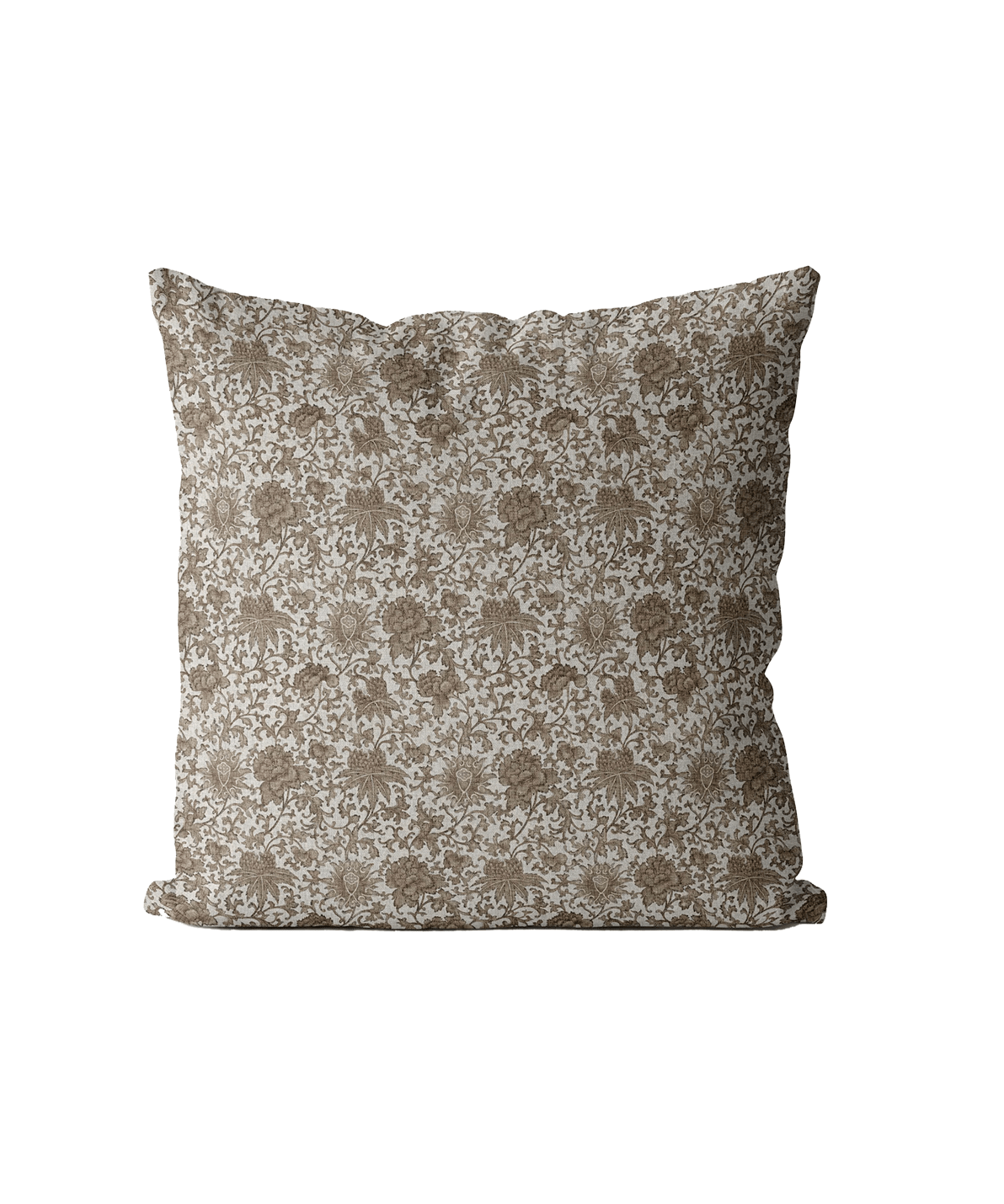 Taupe Vine Cushion Cover | Organic Cotton Linen - Faire Living