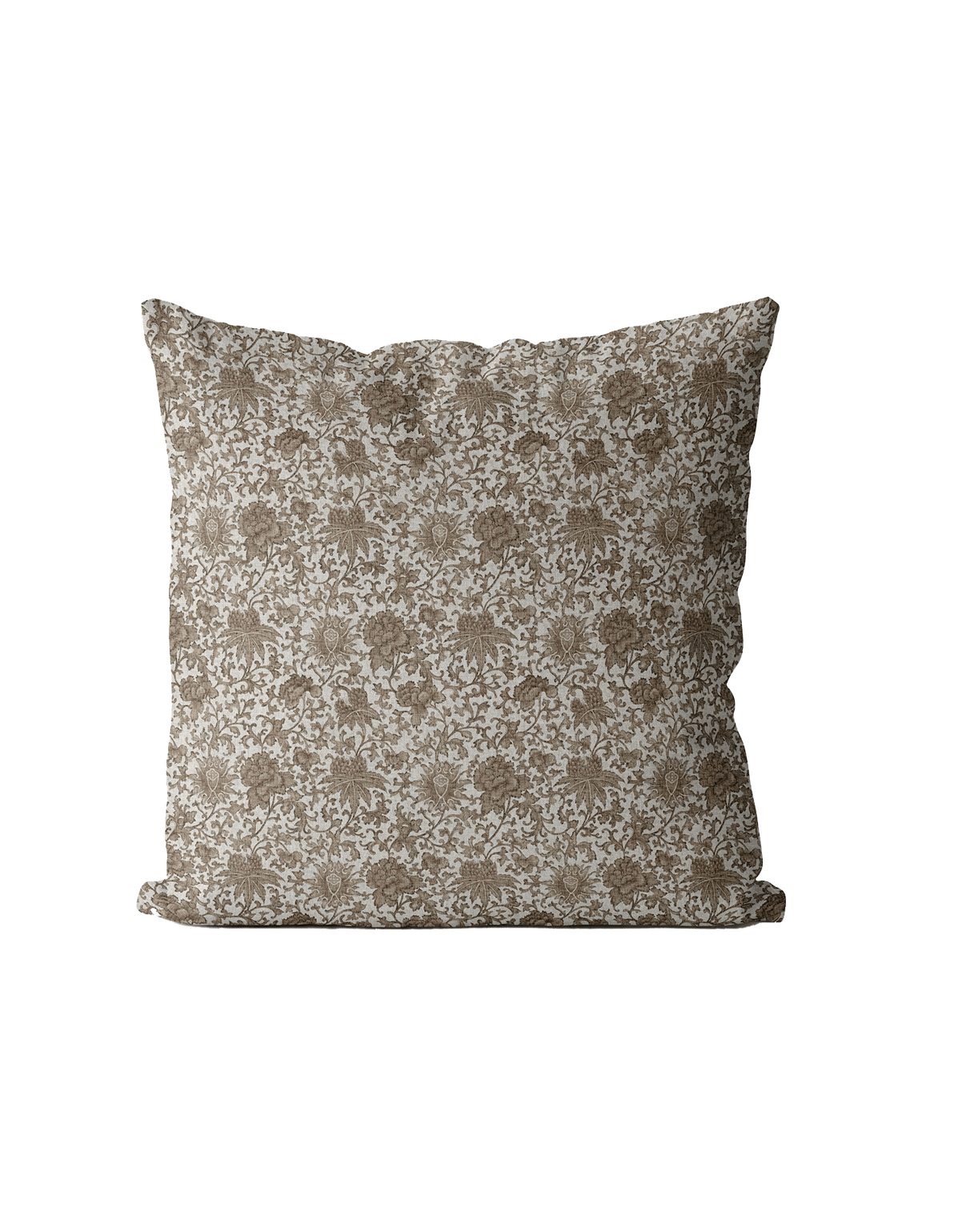Taupe Vine Cushion Cover | Organic Cotton Linen - Faire Living