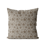 Taupe Vine Cushion Cover | Organic Cotton Linen - Faire Living