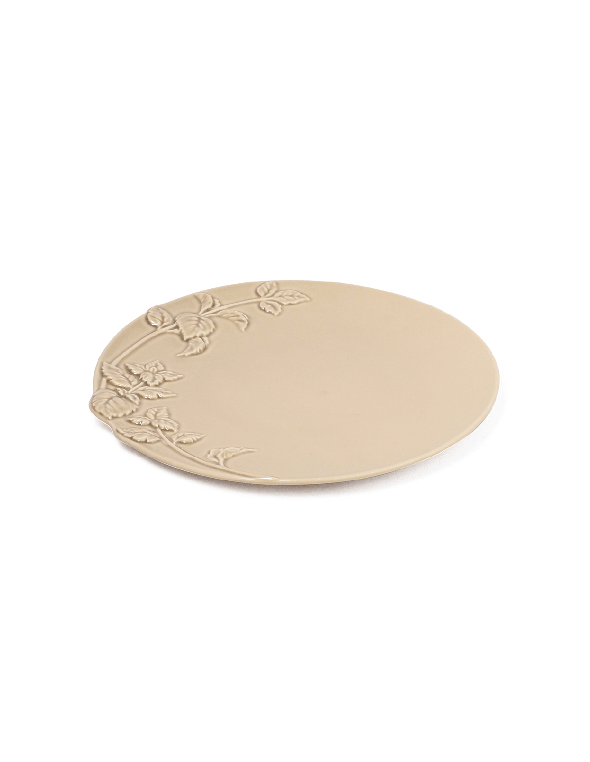 Greige Mint Leaf Plate - Faire Living