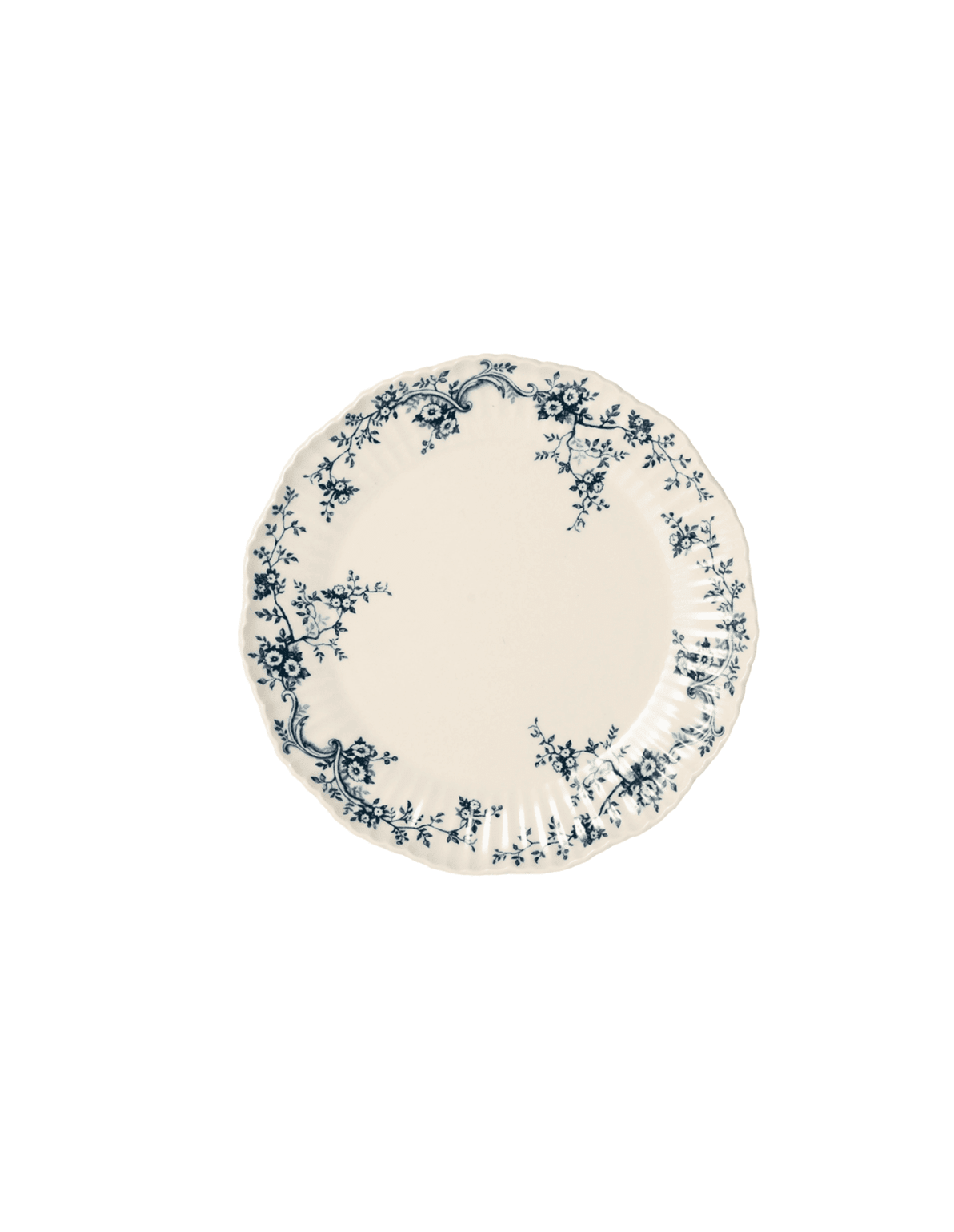 Audrey Blue Floral Dessert Plate - Faire Living