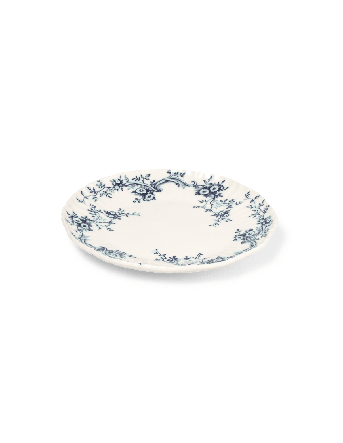 Audrey Blue Floral Dessert Plate - Faire Living