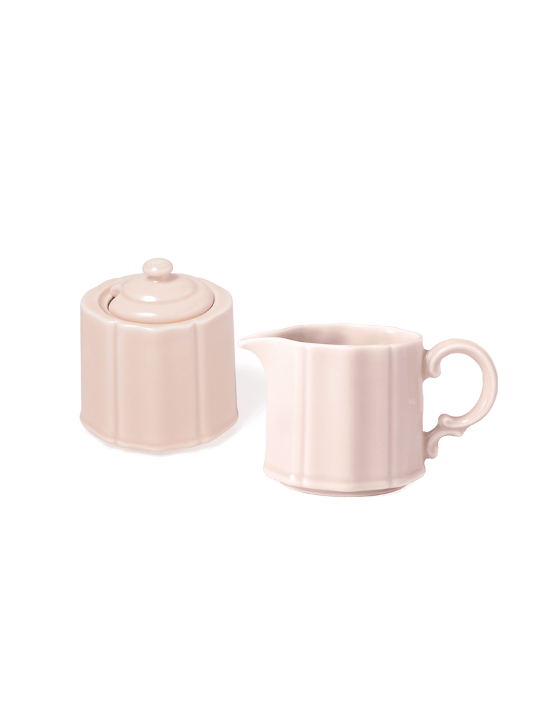 Pink Porcelain Cream & Sugar Set