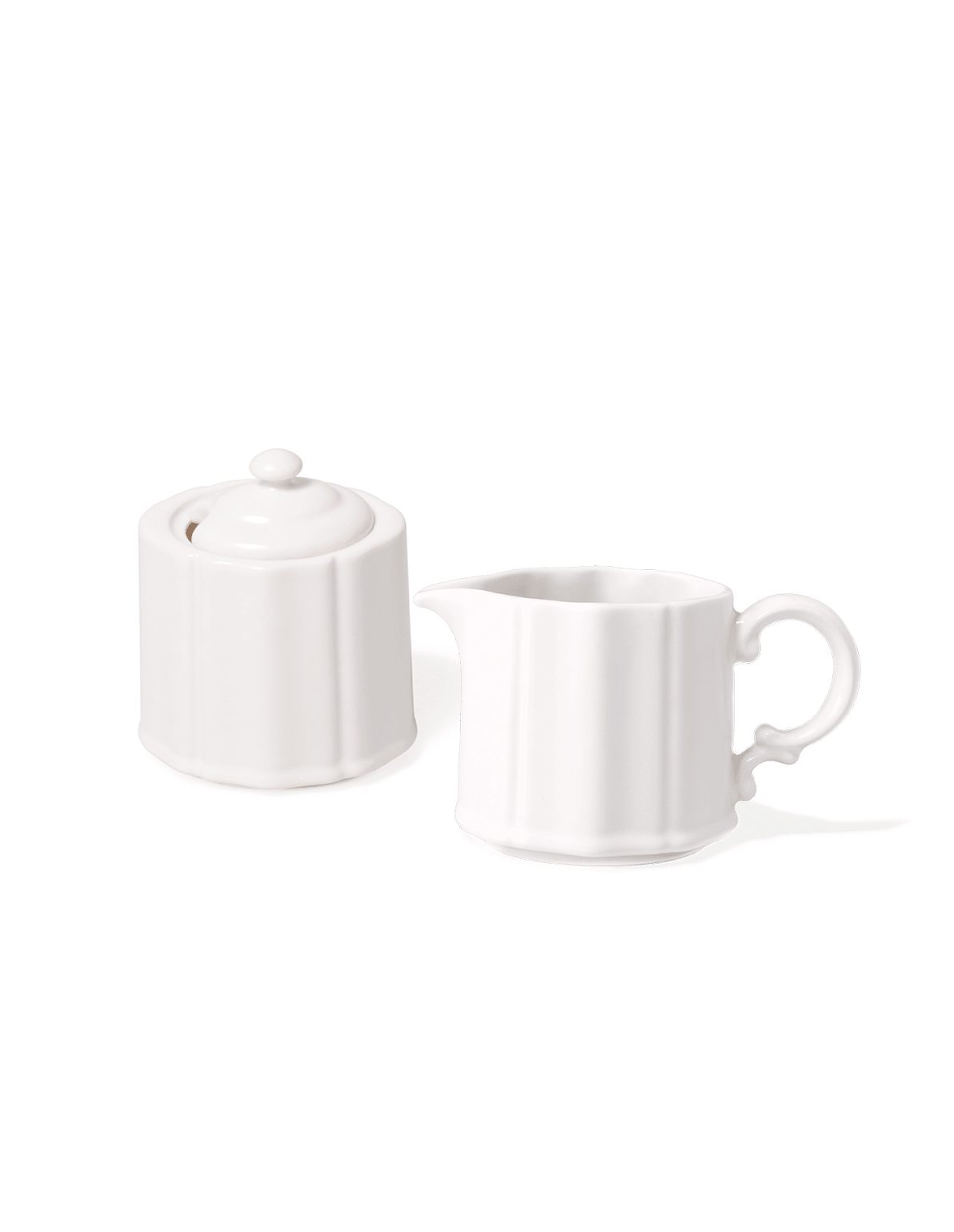 White Porcelain Cream & Sugar Set - Faire Living