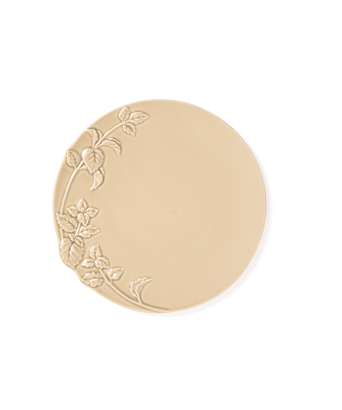 Greige Mint Leaf Plate - Faire Living