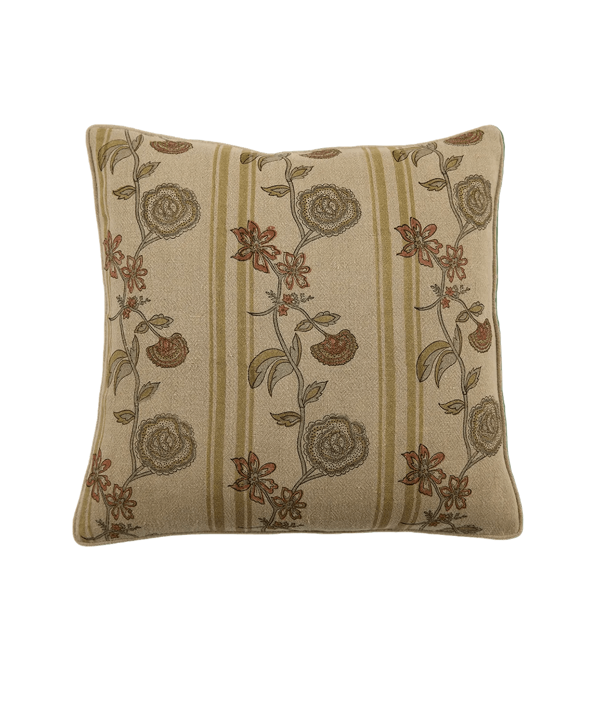 22x22 Ora Linen Blockprint Pillow - Faire Living