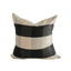 Black Gingham Handwoven Cotton Cushion - Faire Living