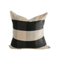 Black Gingham Handwoven Cotton Cushion - Faire Living