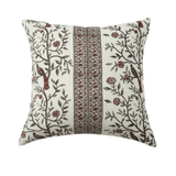 22x22 Chriya Ruby Linen Blockprint Pillow - Faire Living