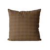 Chocolate Gingham Cushion Cover | Organic Cotton Linen - Faire Living