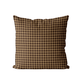 Chocolate Gingham Cushion Cover | Organic Cotton Linen - Faire Living