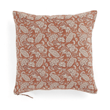 Terracotta Floral Linen Cushion Cover - Faire Living